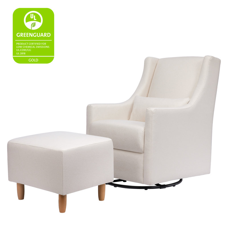 Toco Swivel Glider with Ottoman Set Performance Beach Eco Weave